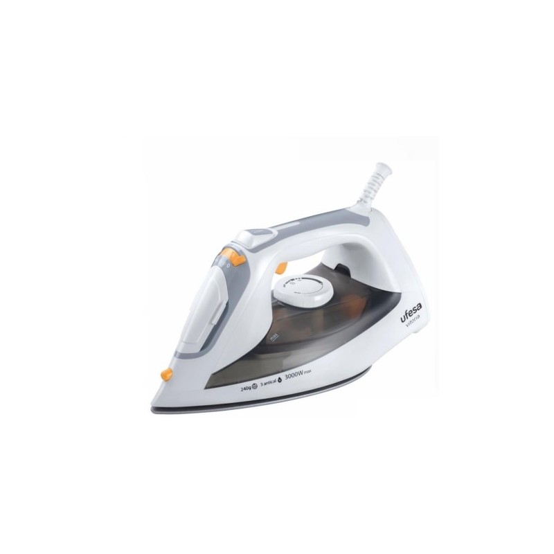 Ufesa PV3700 Plancha vapor-seco 3000 W Gris, Blanco