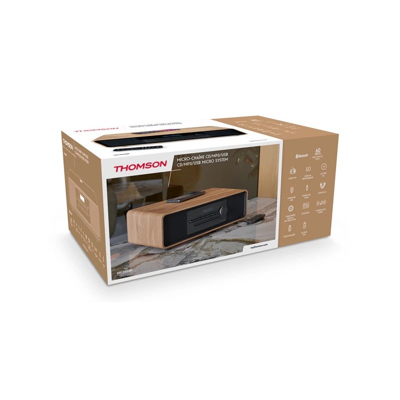 Thomson MIC300IBT sistema de audio para el hogar Microcadena de música para uso doméstico 10 W Negro