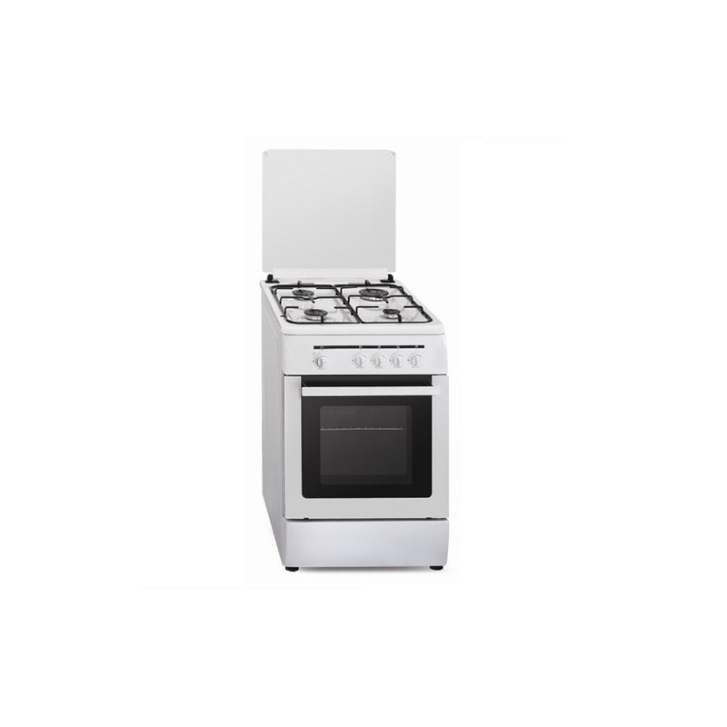 Vitrokitchen CB55BN cocina Cocina independiente Gas natural Encimera de gas Blanco