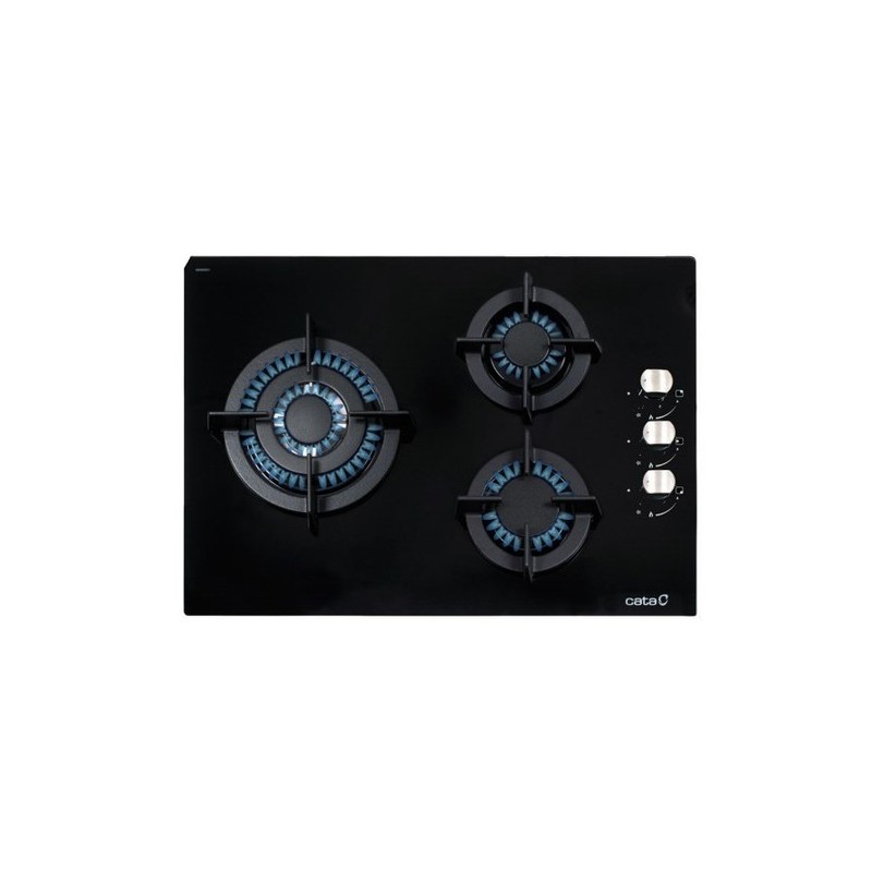 CATA CCI 5003 BK Negro Integrado 59 cm Encimera de gas 3 zona(s)