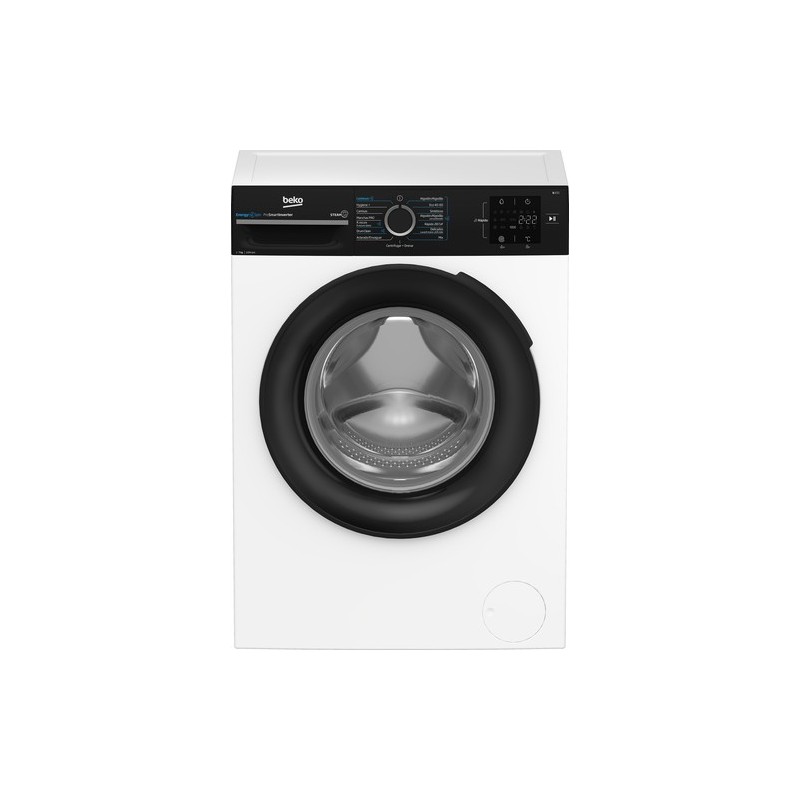 Beko b300 BM3WFU3721W lavadora Carga frontal 7 kg 1200 RPM Negro, Blanco