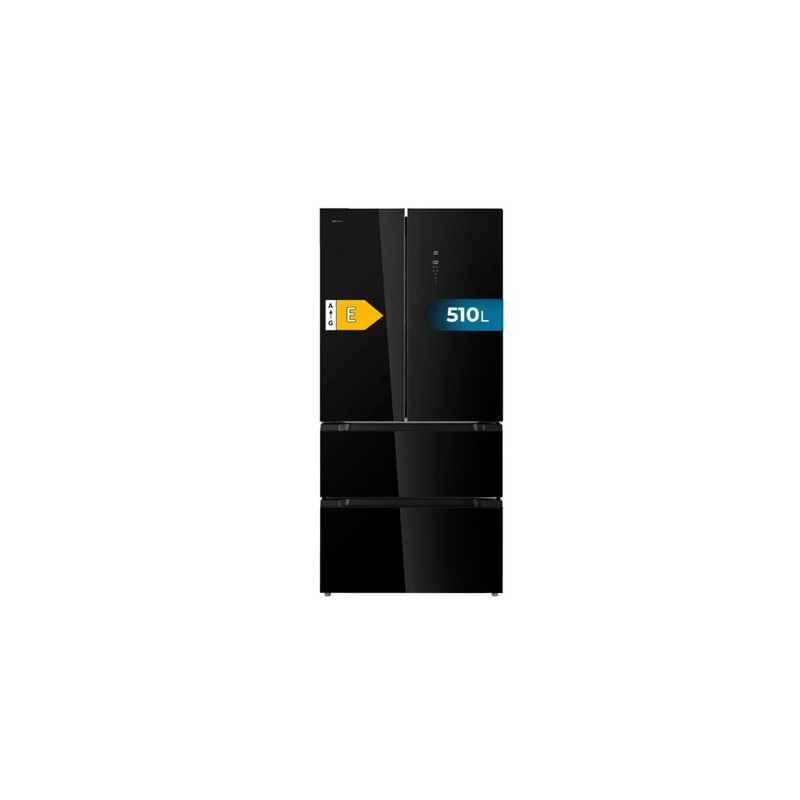 Cecotec Bolero CoolMarket FD 510 Glass E nevera puerta lado a lado Independiente 510 L Negro