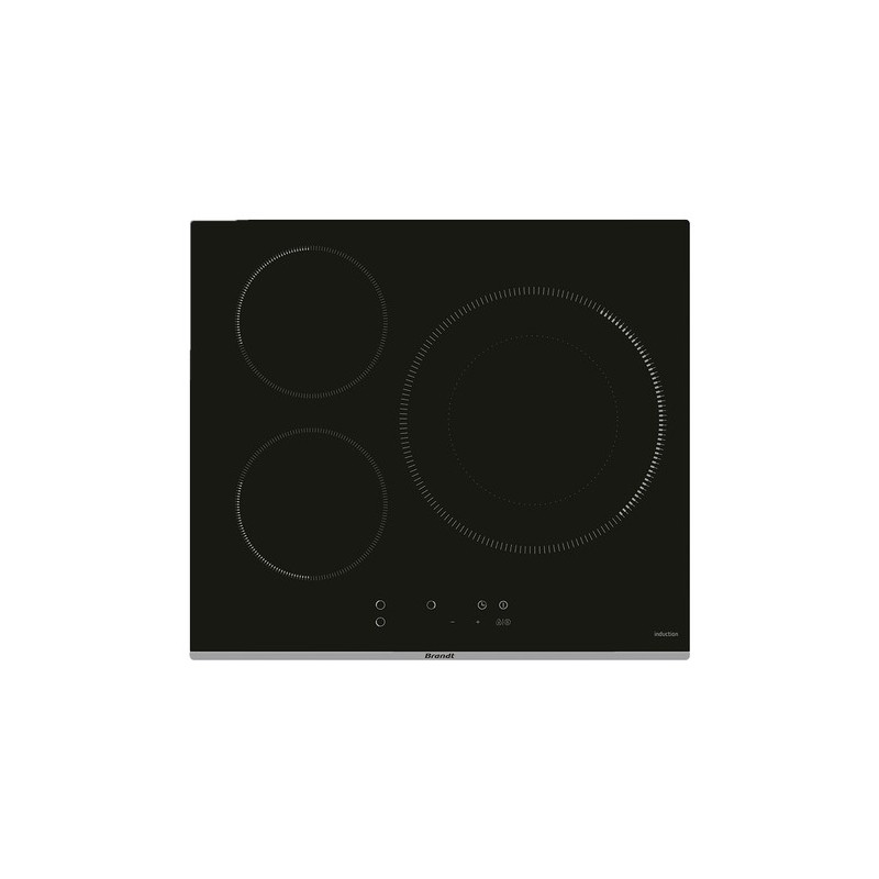 Brandt BPI6390B hobs Negro Integrado 56 cm Con placa de inducción 3 zona(s)