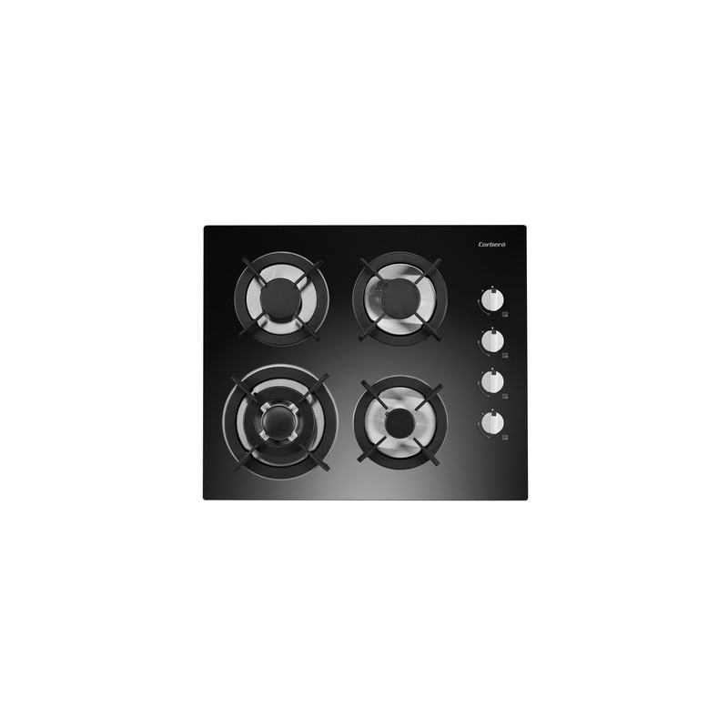 Corbero CPCGY2304N hobs Negro Integrado 60 cm Encimera de gas 4 zona(s)