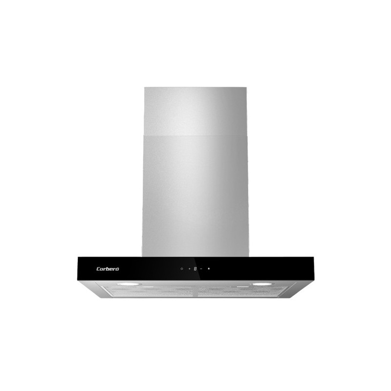 Corbero NANGA675XB campana De pared Negro, Acero inoxidable A 756 m³/h