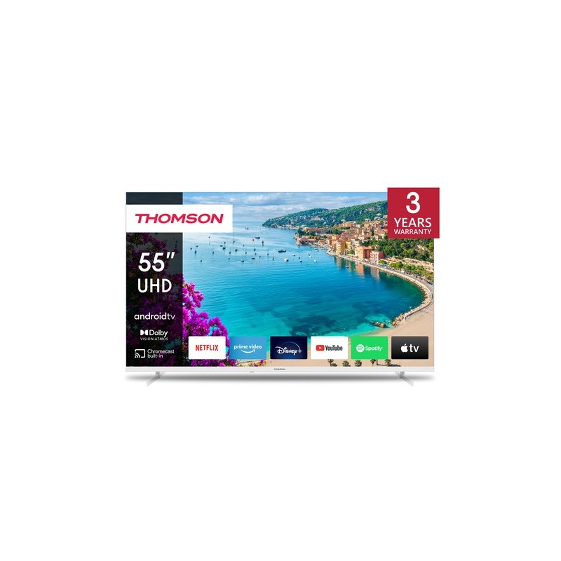 Thomson 55UA5S13W Televisor 139,7 cm (55") 4K Ultra HD Smart TV Wifi Blanco