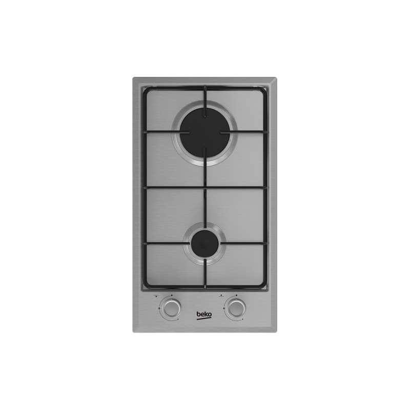 Beko HDCG 32220 FX Acero inoxidable Integrado 29 cm Encimera de gas 2 zona(s)