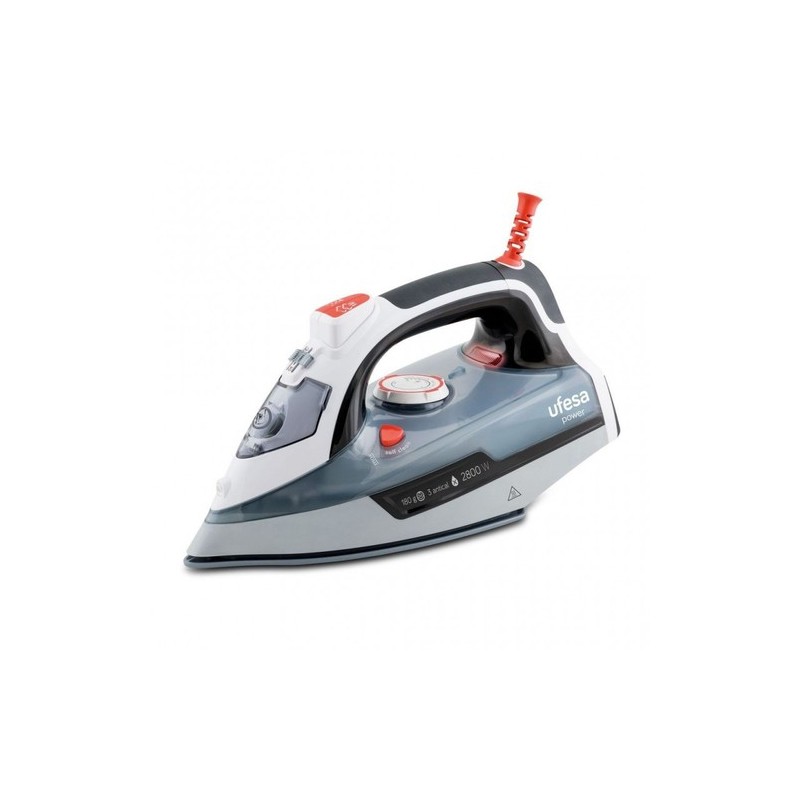 Ufesa PV3285 plancha Plancha vapor-seco Suela de cerámica 2800 W Negro, Gris, Blanco