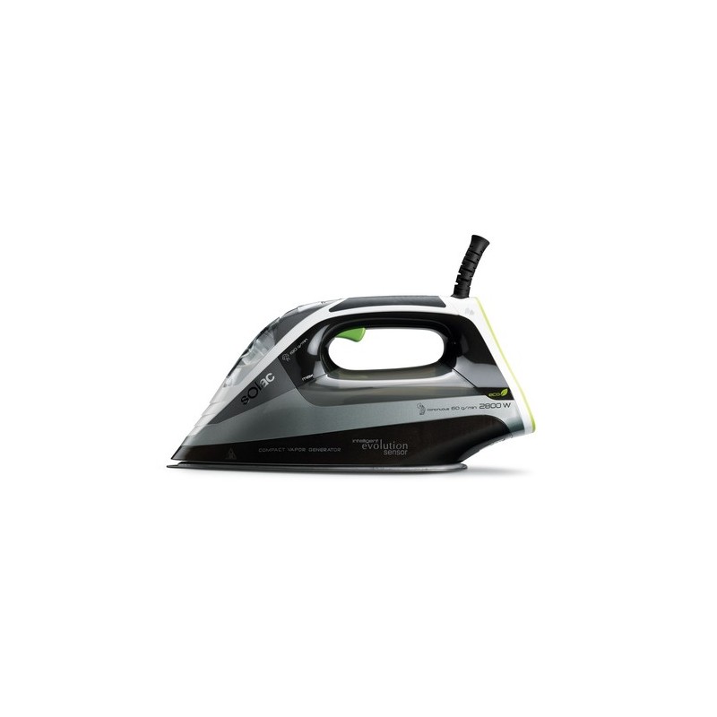 Solac CVG9512 Plancha a vapor Suela de cerámica 2800 W Negro, Gris