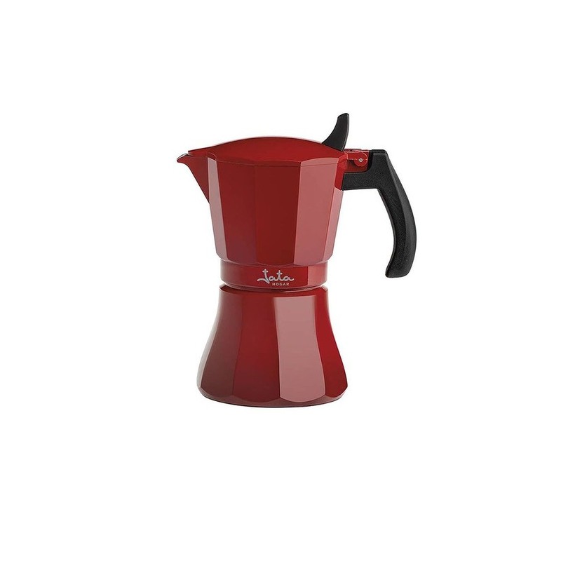 JATA Cafetera de inducción roja vulcano HCAF2009