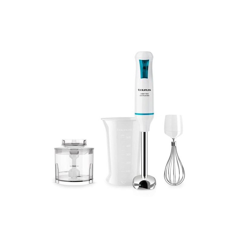 Taurus Robot 750 easy plus Batidora de inmersión 750 W Azul, Blanco