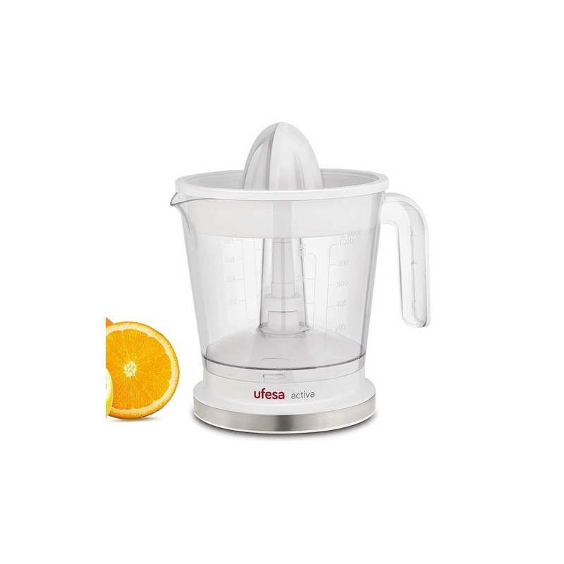 Ufesa EX4942 Exprimidor eléctrico con brazo 40 W Transparente, Blanco