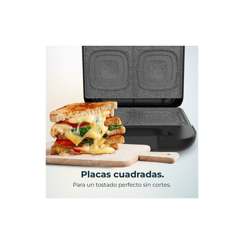 Cecotec 02953 sandwichera Negro, Acero inoxidable