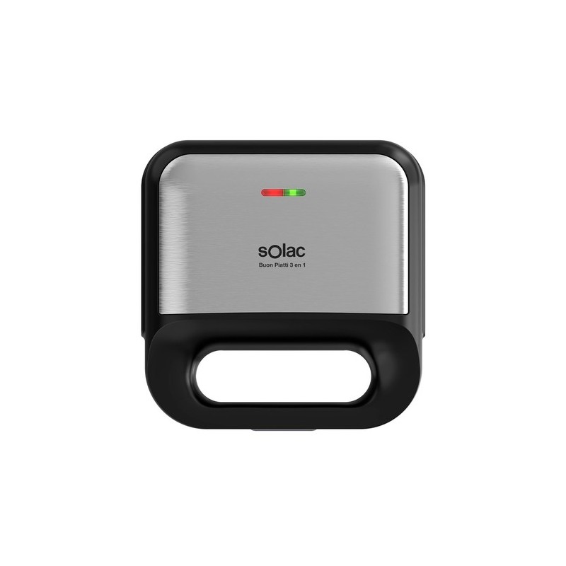 Solac S96804300 sandwichera 750 W Negro, Acero inoxidable