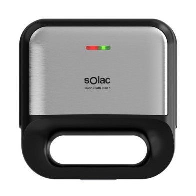 Solac S96804300 sandwichera 750 W Negro, Acero inoxidable