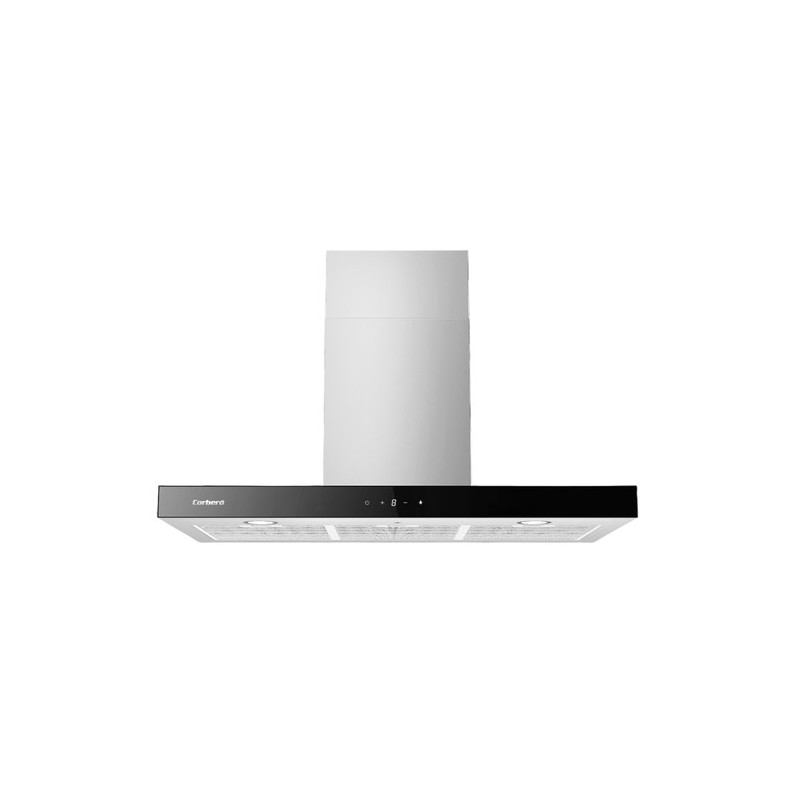 Corbero NANGA975XB campana De pared Negro, Acero inoxidable A 756 m³/h