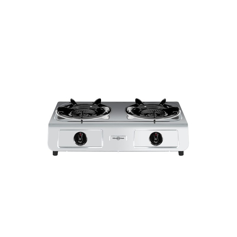 Vitrokitchen 260IB hobs Acero inoxidable Encimera Encimera de gas 2 zona(s)