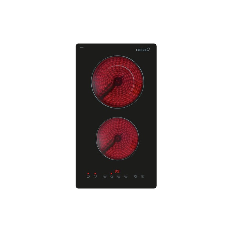 CATA TD 3002 BK Negro Integrado 29 cm Cerámico 2 zona(s)