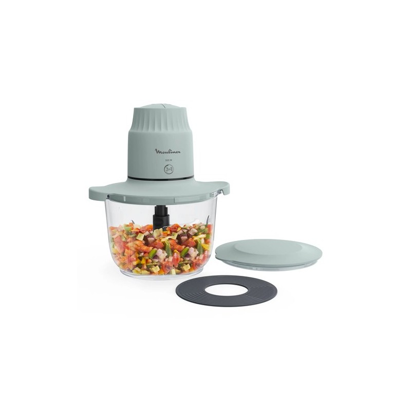 Moulinex Choppeo DJ603110 picadora eléctrica de alimentos 1 L 500 W Gris, Transparente