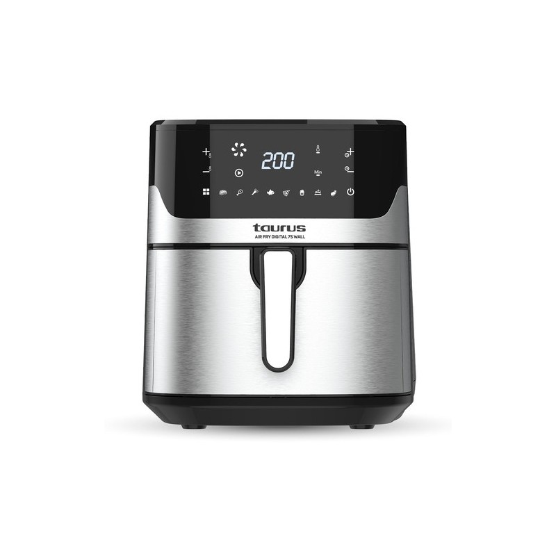 Taurus Air Fry Digital 7S Wall Sencillo 6,5 L Independiente 1600 W Freidora de aire caliente Negro,