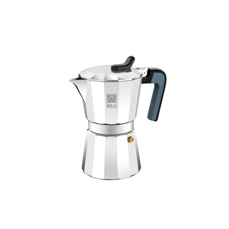 BRA Deluxe 2 Cafetera italiana Plata