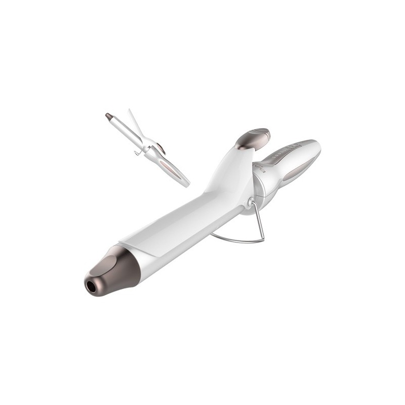 Cecotec Bamba SurfCare Curly Rizador de pelo Caliente Plata, Blanco