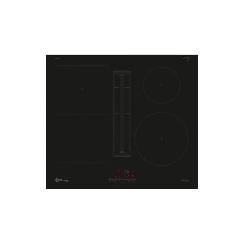 Balay 3EBC963ER hobs Negro Integrado 80 cm Cerámico 4 zona(s) Campana integrada