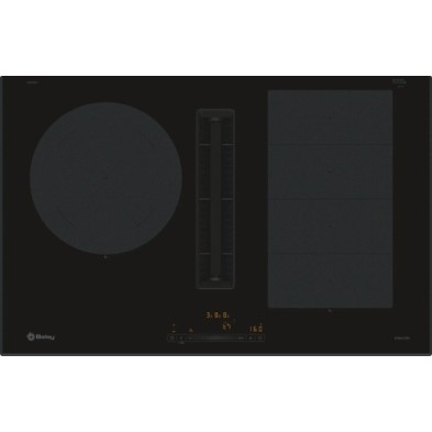 Balay 3EBC989LH hobs Negro Integrado 80 cm Con placa de inducción 3 zona(s) Campana integrada