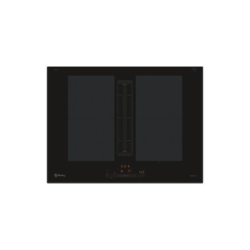 Balay 3EBC976LH hobs Negro Integrado 70 cm Con placa de inducción 4 zona(s) Campana integrada