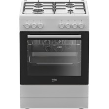 Beko FBE62120WD Cocina independiente A Eléctrico Encimera de gas Negro, Blanco