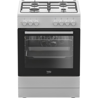 Beko FBE62120WD Cocina independiente A Eléctrico Encimera de gas Negro, Blanco