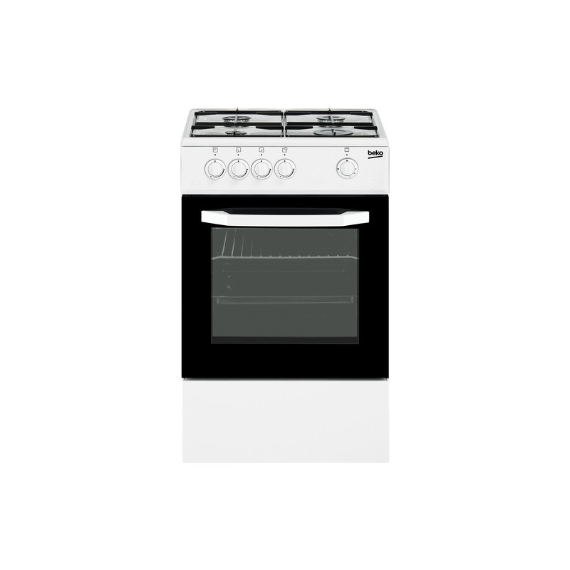 Beko CSG 42010 DWN cocina Cocina independiente Gas Encimera de gas Negro, Blanco
