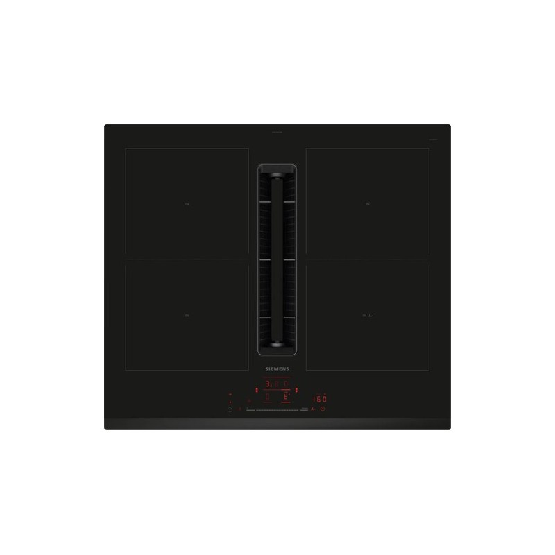 Siemens iQ500 ED631HQ26E hobs Negro Integrado 60 cm Con placa de inducción 4 zona(s) Campana integra