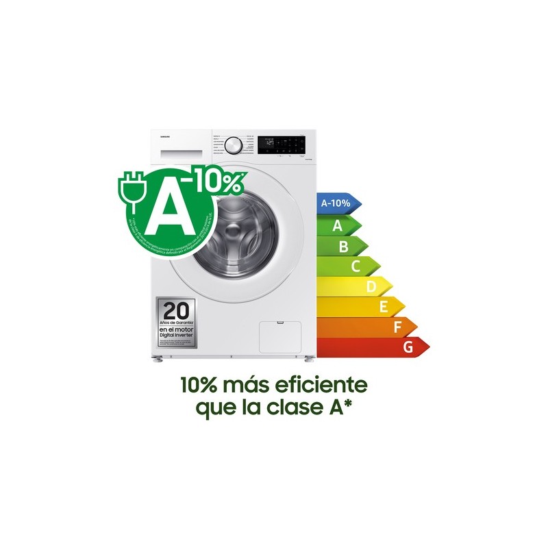 Samsung Lavadora de carga frontal Ecobubble™ Blanca 9Kg