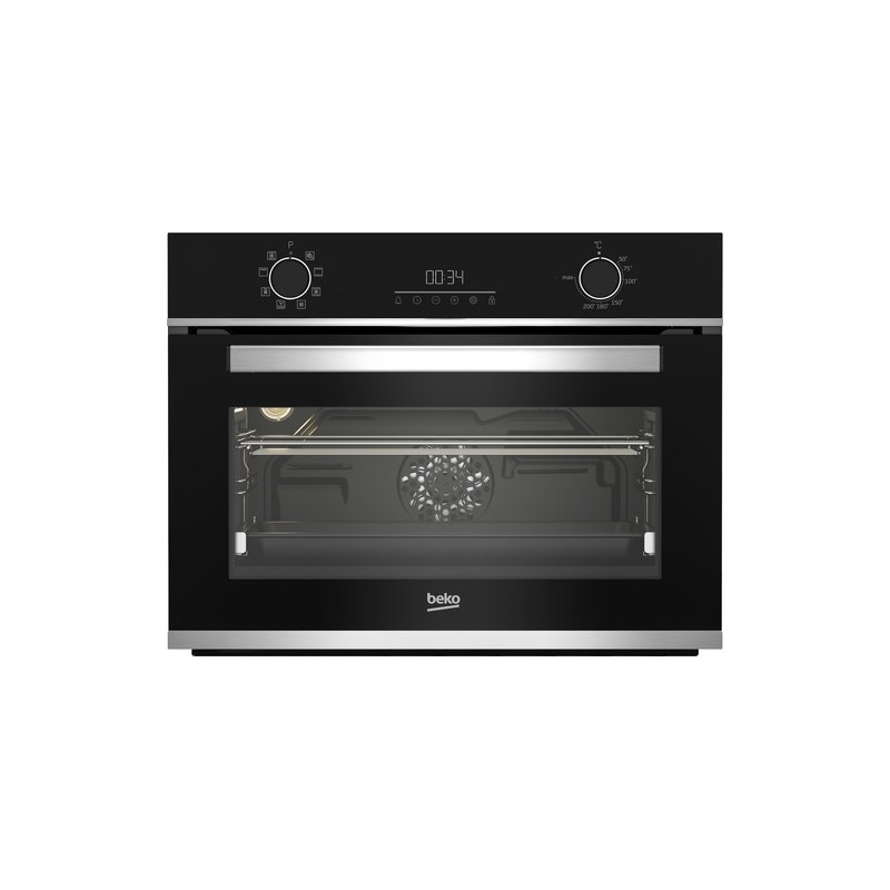 Beko b300 BBCM13300XC horno 48 L Negro, Acero inoxidable