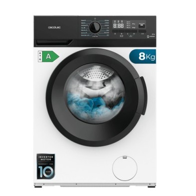 Cecotec 02719 lavadora Carga frontal 8 kg 1400 RPM Negro, Blanco
